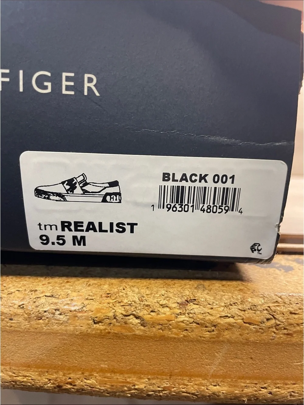 Tommy Hilfiger Black Slip-On Loafers with Neon Yellow Accents